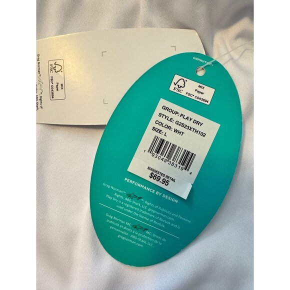 Greg Norman Golf Play Dry Skort Size Large White NWT $69 Pockets Stretchy - Picture 6 of 9